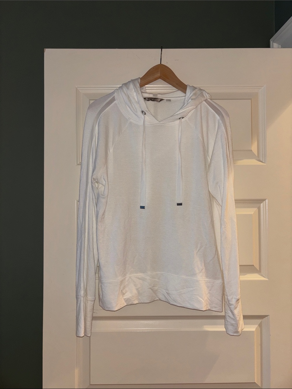 Athleta White Lightweight Hoodie Pullover
